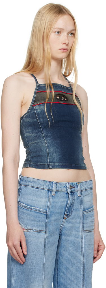 Tanktop Diesel Diesel De-Pilu-S Denim Crop Top Blå | A17349 0ABCZ, 1
