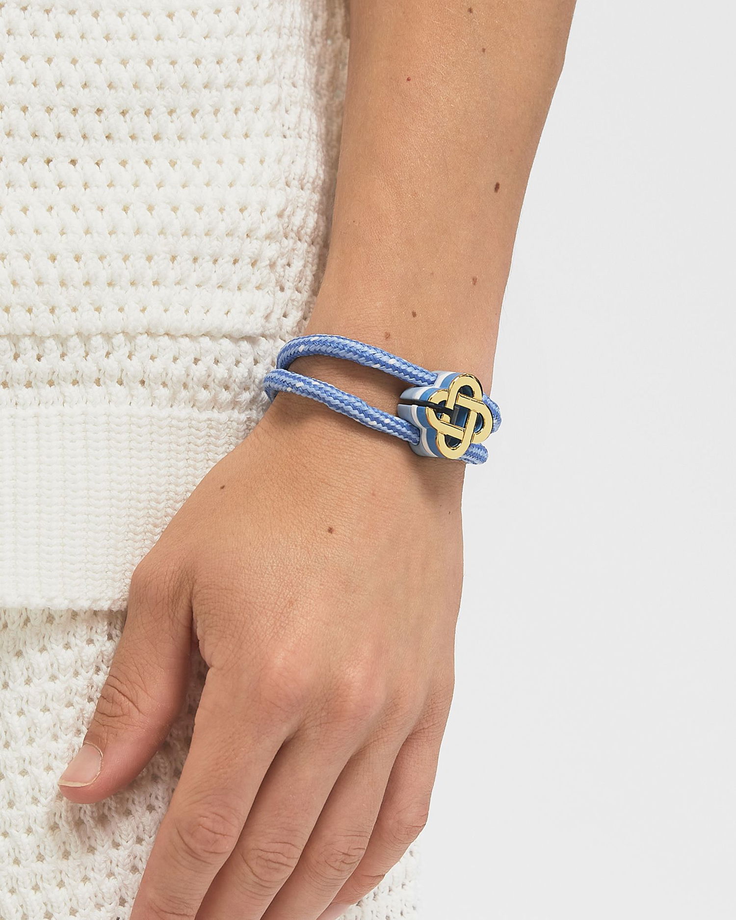 Armbånd Casablanca Cord Bracelet with Clover Clasp Blå | APF25-JW-294-03, 1