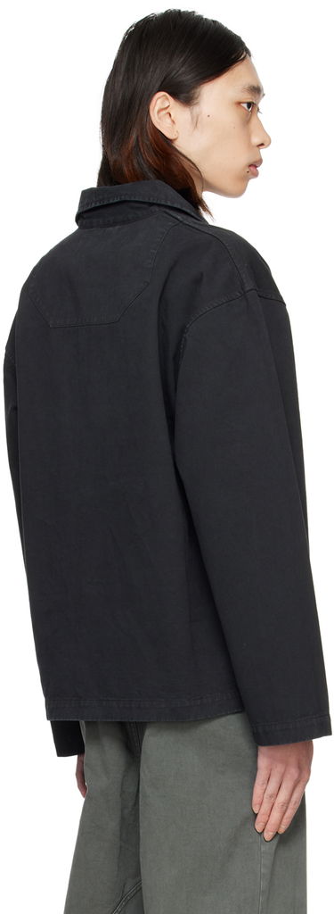 Skjorte Dion Lee Rivet Detail Long Sleeve Shirt Sort | C5039PS24, 2