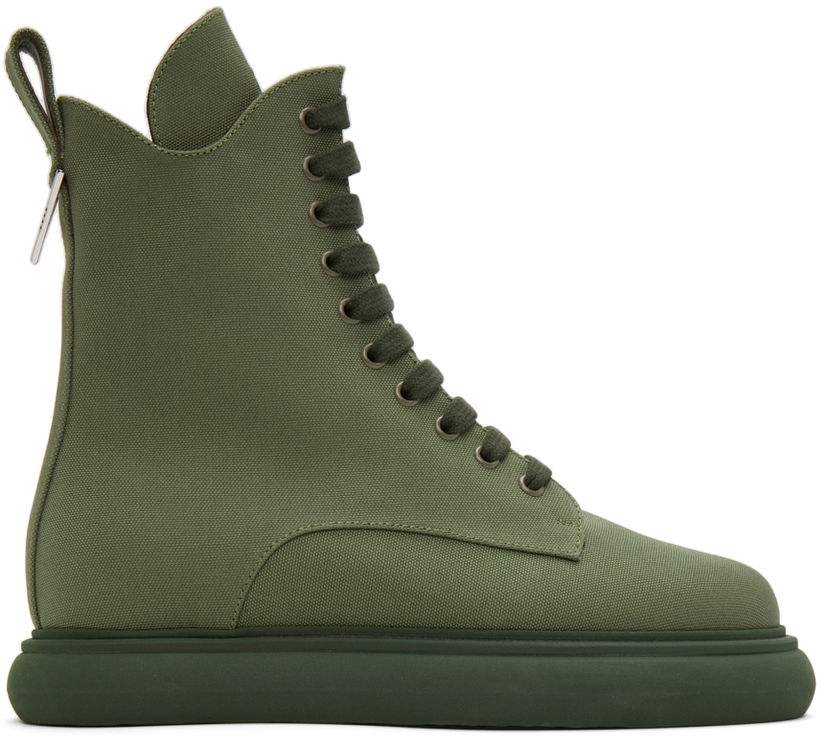 Tøj The Attico Attico Selene Canvas Ankle Boots Grøn | 221WS443 C008