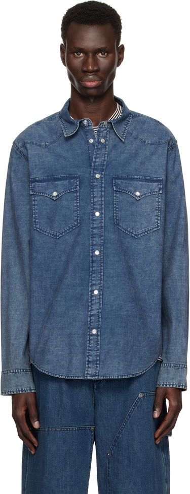 Skjorte ISABEL MARANT Isabel Marant Vasco Denim Shirt Blå | 25PCH0214HB-C1I01H, 0