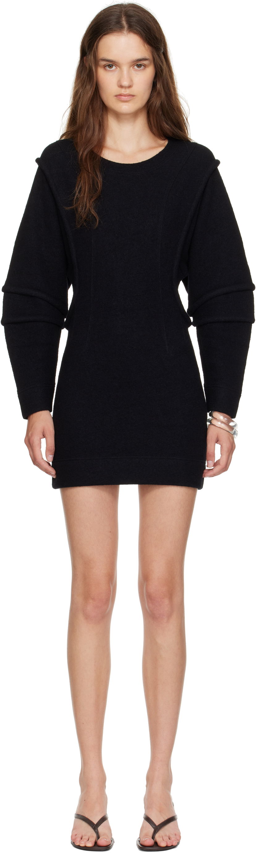Kjole Eckhaus Latta Eckhaus Latta Pallas Mini Dress Sort | 1406-EL-PF25-D -