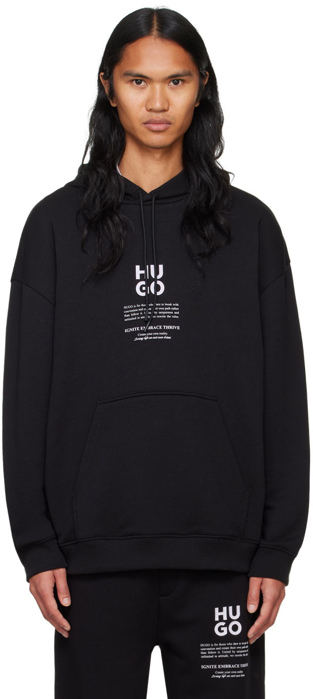 Sweatshirt BOSS Hoodie With Logo Print Sort | 50521288