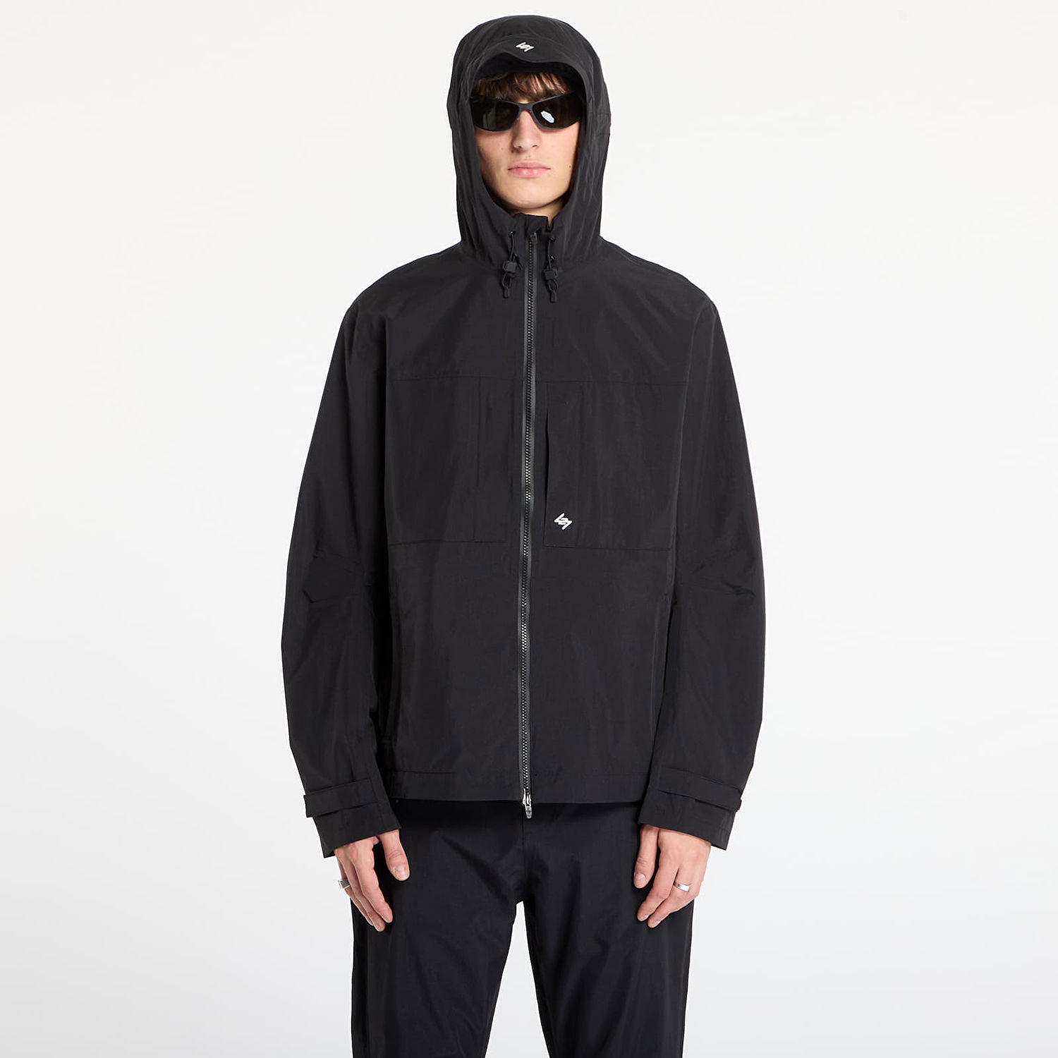 Vindjakke Represent Clo 247 Taped Hooded Jacket Sort | 247M100008-01, 0