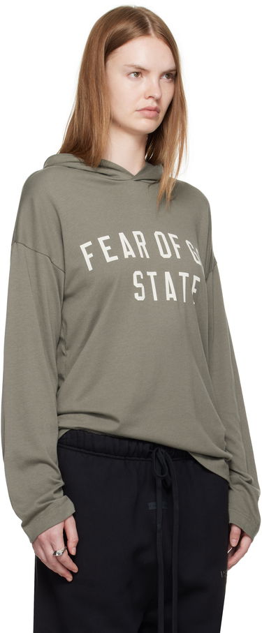 Sweatshirt Fear of God ESSENTIALS State Long Sleeve Hoodie Grøn | 125SP257177FW, 1
