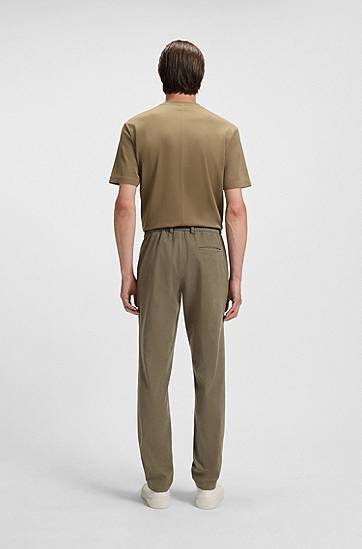 Bukser BOSS Slim-fit trousers in stretch corduroy Grøn | 50551683, 1