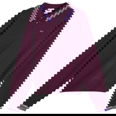 Sweater OBEY Goalie Polo Sweater Bourgogne | 251000130-BET, 1