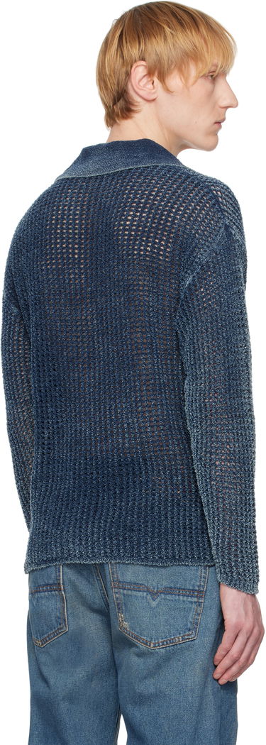 Sweater Diesel Diesel K-Squared Open Knit Polo Blå | A17534-0CBDP-8AT, 2