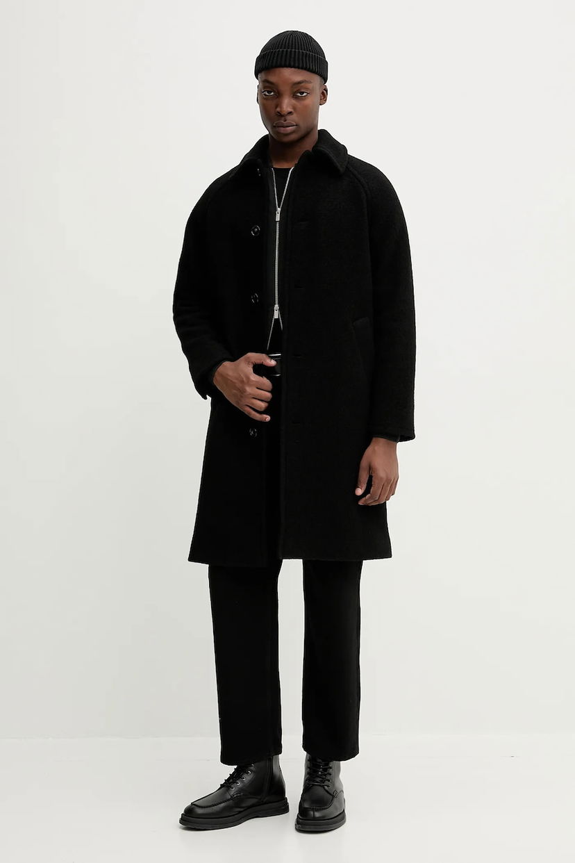 Frakker A.P.C. Wool Coat Gaston Sort | WVBEH.H01516