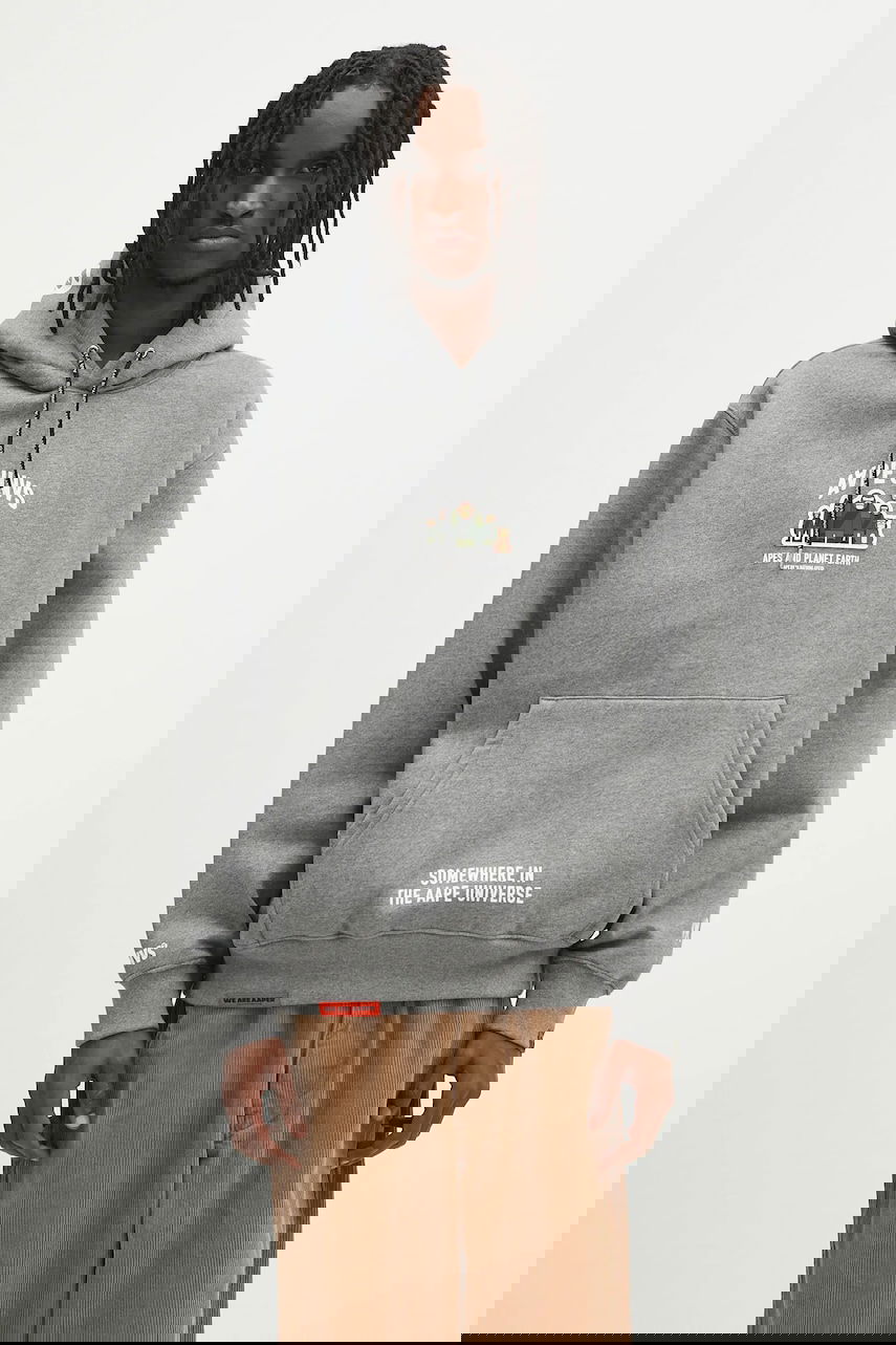 Sweatshirt AAPE by A Bathing Ape AAPE By A Bathing Ape Aaper Hoodie Grå | AAPSWMB378XAN, 0