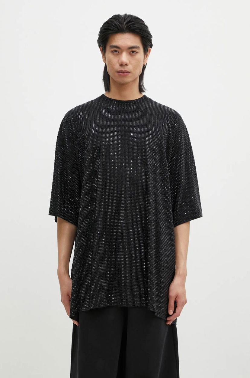 T-shirt VETEMENTS Iced-Out Oversized T-Shirt Sort | UA66TR900B
