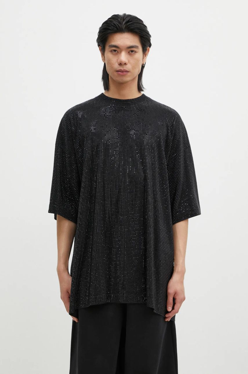 T-shirt VETEMENTS Iced-Out Oversized T-Shirt Sort | UA66TR900B, 0