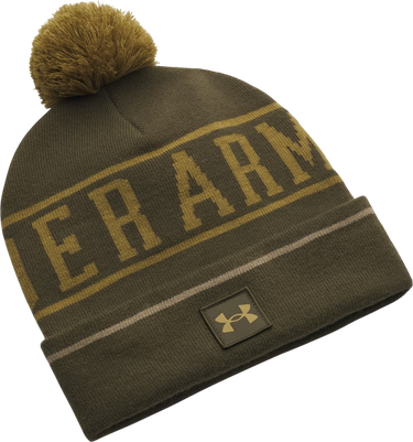 Beanie Under Armour Halftime Pom Knit Beanie Grøn | 1386634-308, 0