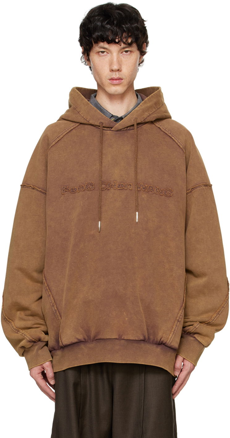 Sweatshirt Feng Chen Wang Feng Chen Wang Washed Hoodie Brun | FUF18HD04, 0