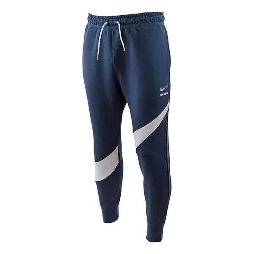 Joggingbukser Nike Sportswear Swoosh Tech Sweatpants Mørkeblå | DH1023-437, 0