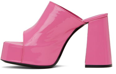 Sneakers og sko BY FAR Brad Patent Leather Platform Sandals Lyserød | 23SSBRAMLPPP, 2
