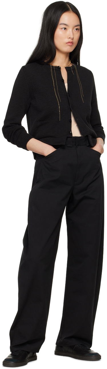 Sweater LEMAIRE LEMAIRE Cropped Knit Cardigan Sort | TO1209 LK1022, 3