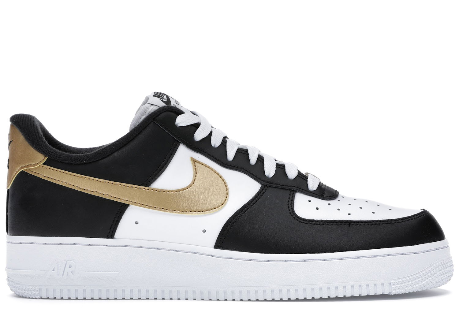 Sneakers og sko Nike Air Force 1 Low Black White Metallic Gold Sort | CZ9189-001, 0