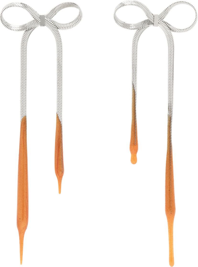 Øreringe Ottolinger Ottolinger Laced Bow Earrings Orange | 12590032502