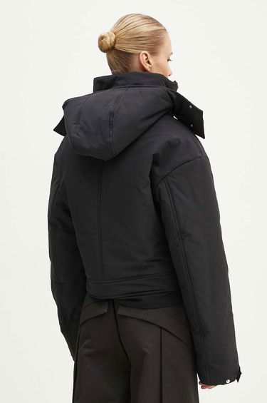 Puffer jakke HELIOT EMIL Cropped Asymmetrical Puffer Jacket Sort | PREAW24.W.02.132, 2