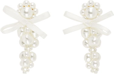 Øreringe Simone Rocha Simone Rocha Petite Bow Cluster Earrings Hvid | ERG545 0904, 0