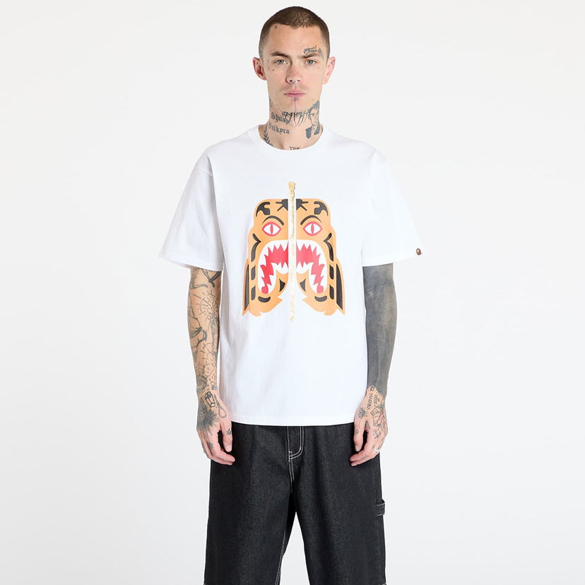 T-shirt BAPE A BATHING APE Colors Tiger Graphic T-Shirt Hvid | 001TEL301021MWHT
