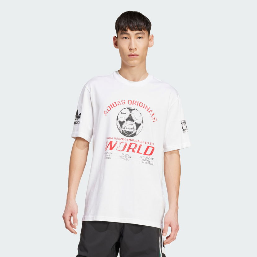 T-shirt adidas Performance From Herzogenaurach To The World Graphic Tee Hvid | JX3065