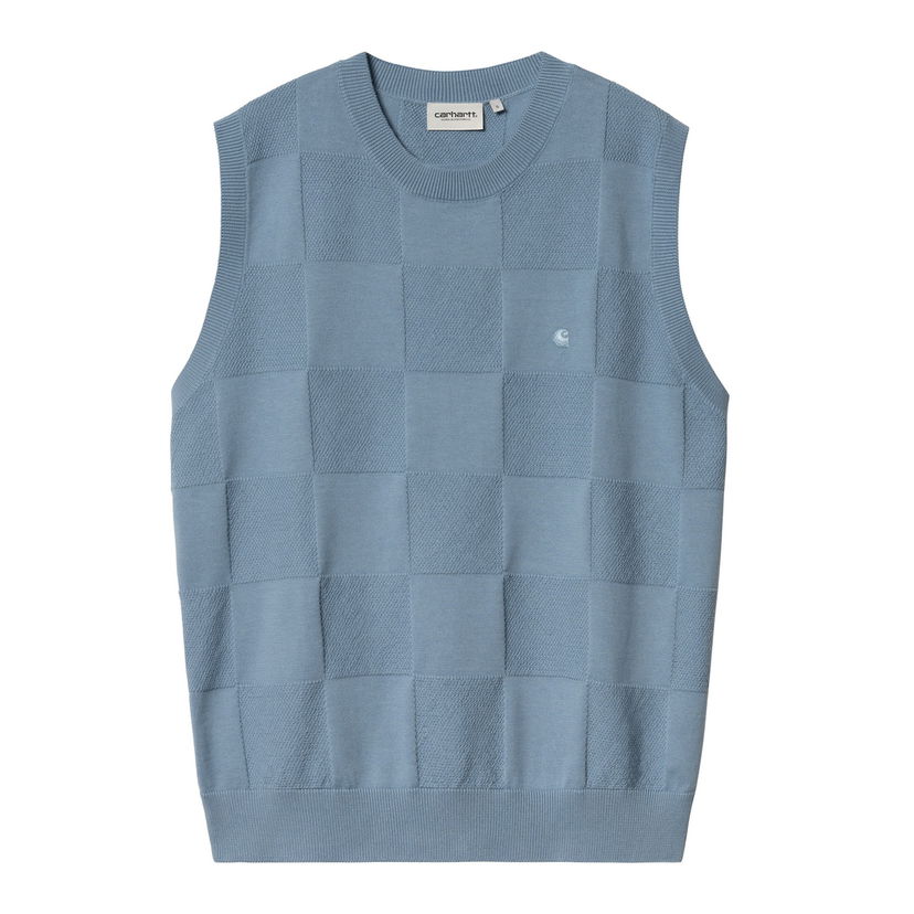 Sweater Carhartt WIP Checkered Knit Vest Blå | I034544_6