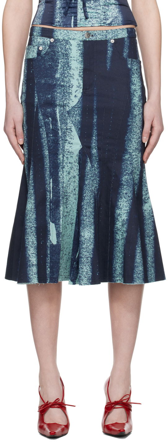 Nederdel Miaou Miaou Gaudi Midi Skirt Grøn | 4004SS5TRB