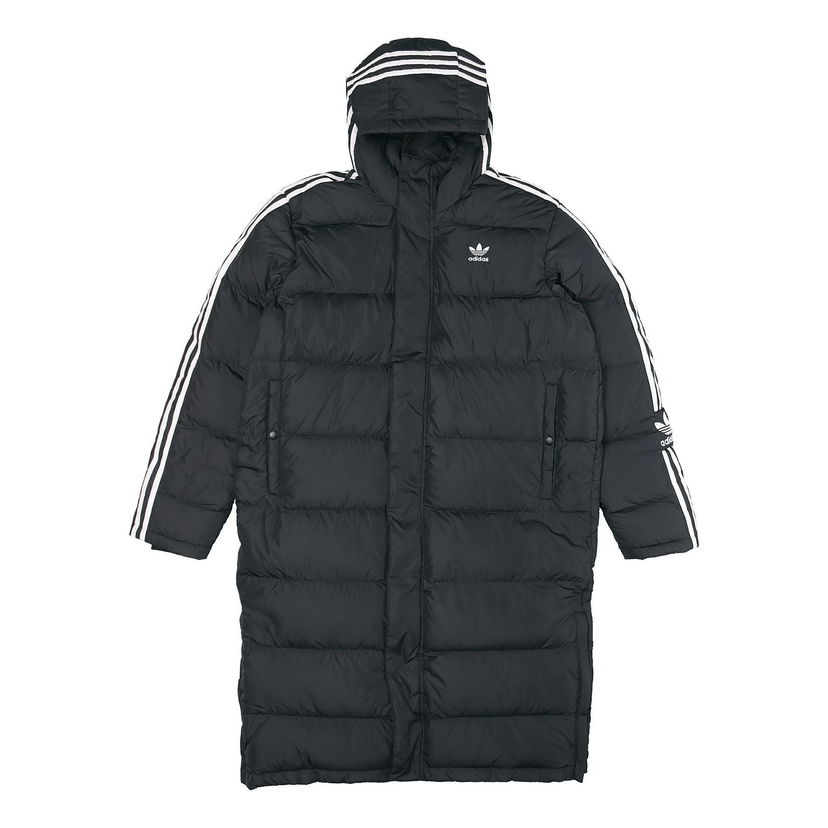 Puffer jakke adidas Originals Originals Long Down Jacket Sort | HI4658
