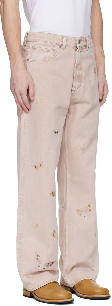 Jeans OUR LEGACY Our Legacy Third Cut Butterfly Embroidered Jeans Lyserød | M2255TRB, 4