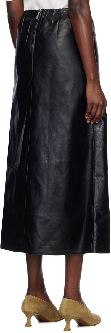 Nederdel Marni Marni A-Line Leather Maxi Skirt Sort | GOMX0729S0 ULA760, 2