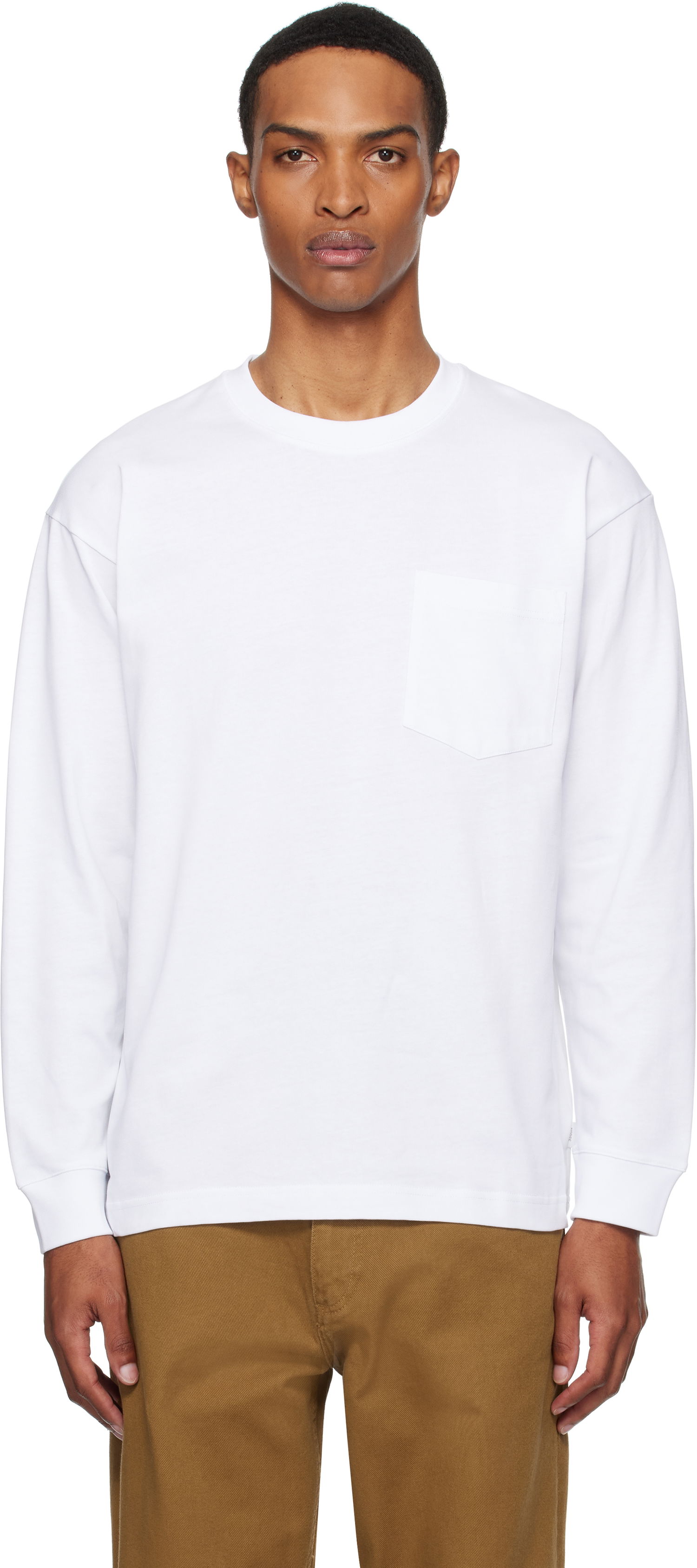 T-shirt NORSE PROJECTS Norse Standard Heavy Loose Long Sleeve T-Shirt Hvid | N10-0213, 0
