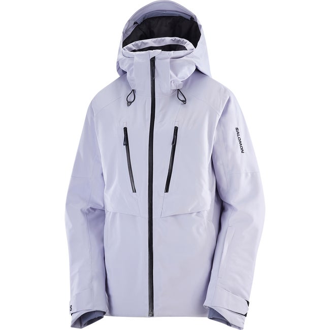 Jakke Salomon Brilliant Hooded Ski Jacket Lilla | LC2636300, 1
