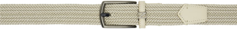 Bælter ZEGNA Braided Elastic Belt Beige | LHTEC-B023UZ