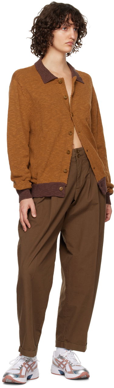Bukser YMC Keaton Pleated Trousers Brun | Q4UAN, 3