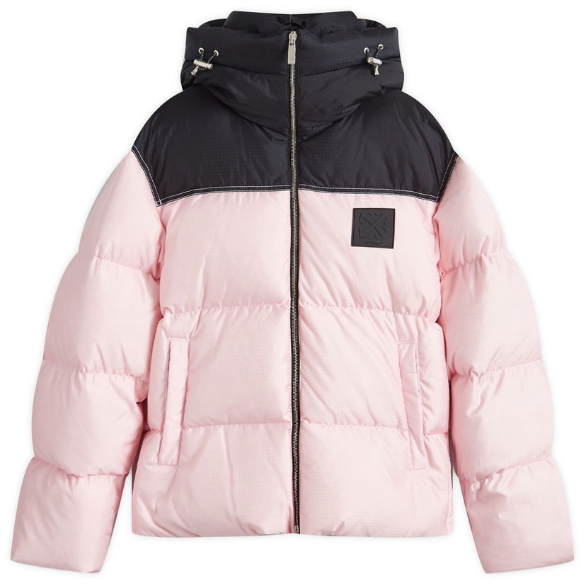 Puffer jakke Off-White Patch Rip Down Puffer Jacket Lyserød | OWEJ005F24FAB0023010