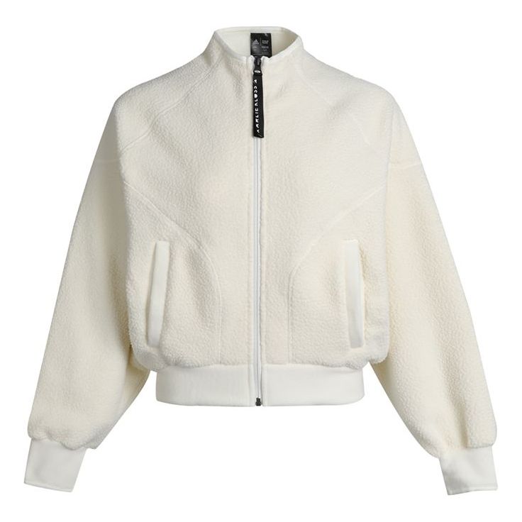 Bomberjakke adidas Originals Cover Up Knit Warm Jacket Hvid | GH7364, 0