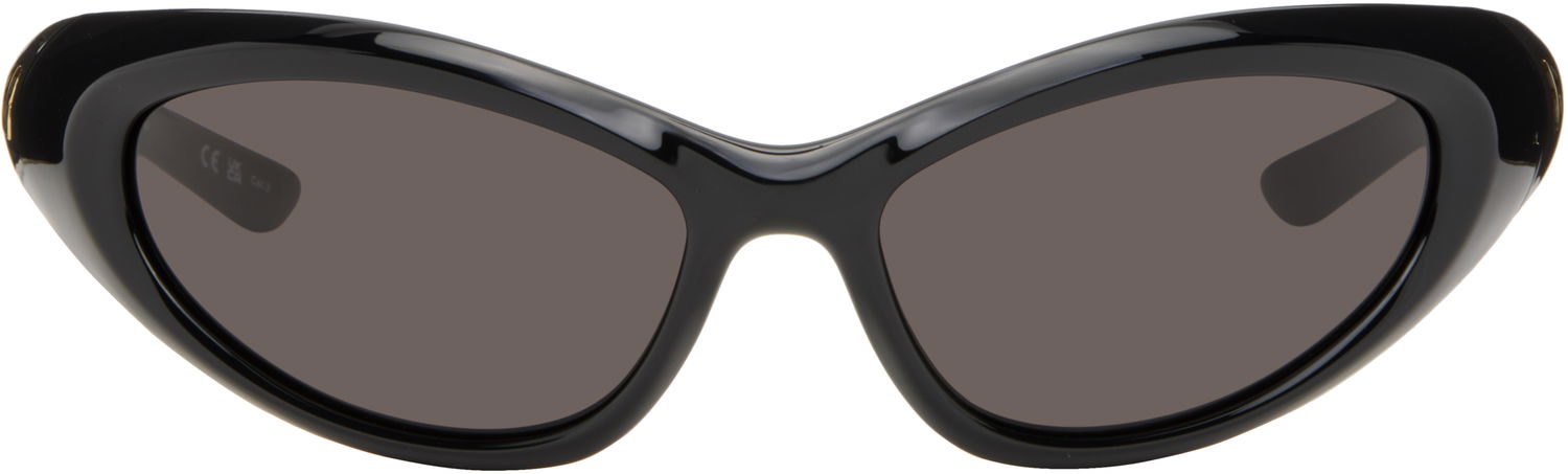 Solbriller Balenciaga Balenciaga Sporty B Round Sunglasses Sort | BB0384S-001, 0
