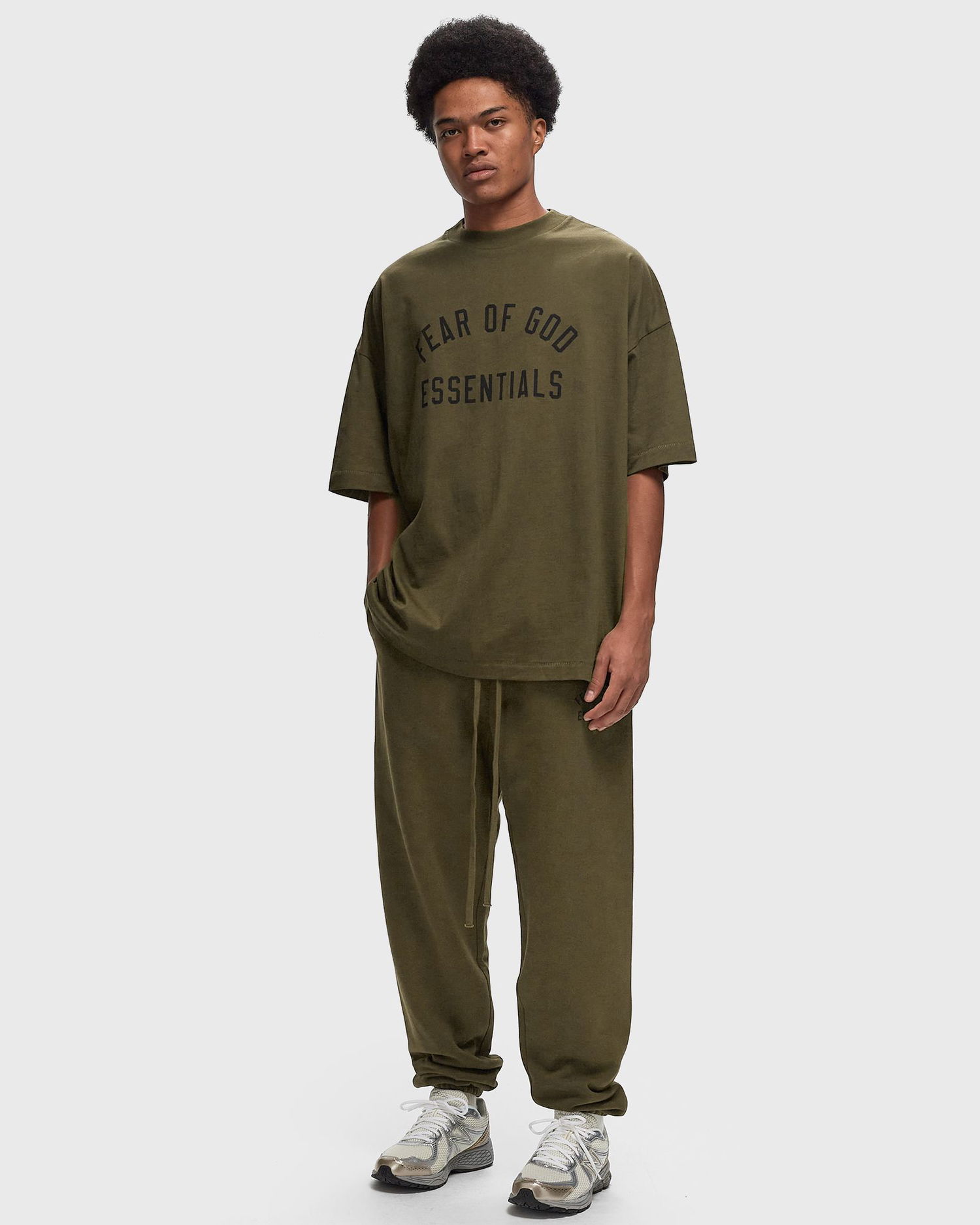 T-shirt Fear of God Essentials Jersey Crewneck Tee XXL Grøn | 125BT244194F-031, 1