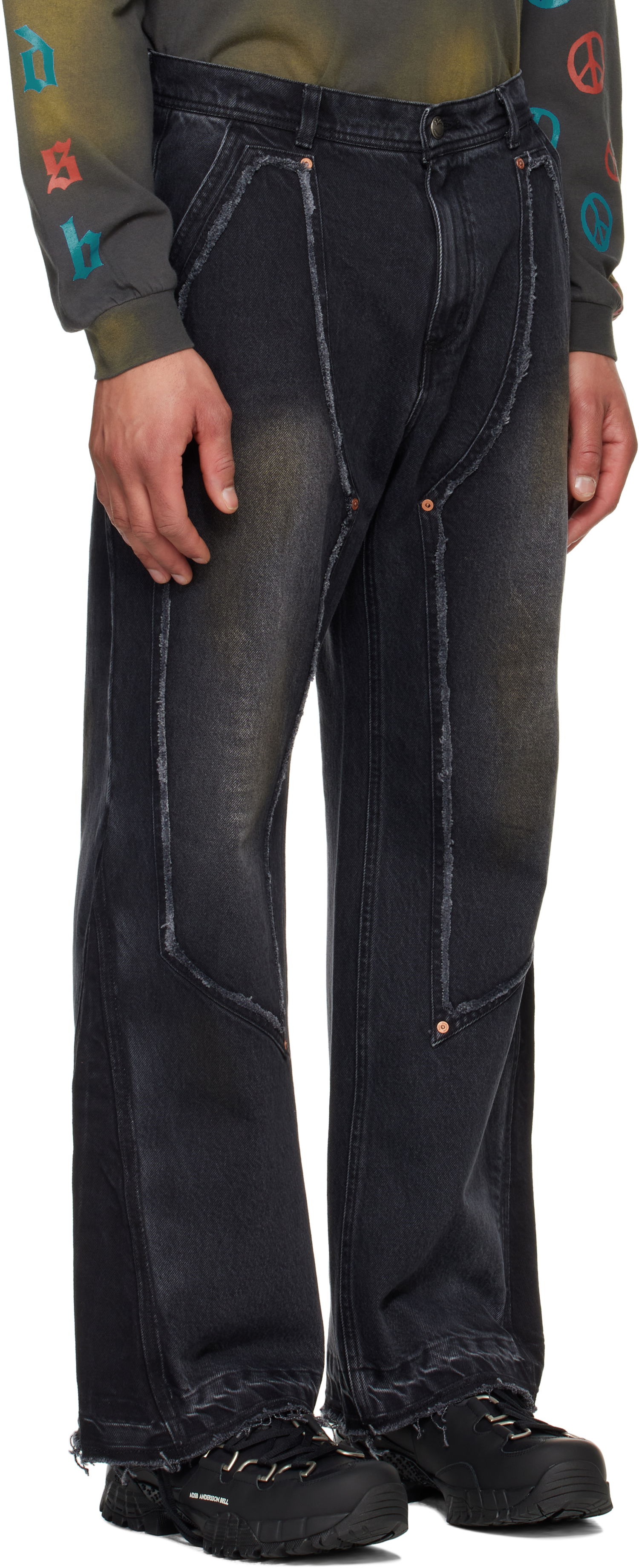 Jeans Andersson Bell Andersson Bell Rodeo Carpenter Wide Jeans Sort | apa792m, 1