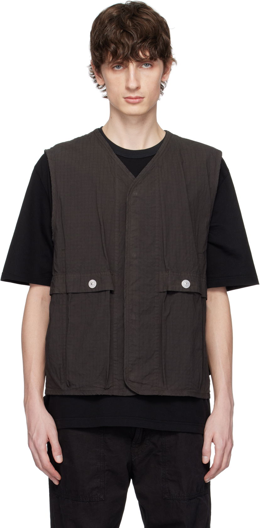 Vest Stone Island Stone Island Mil-Spec Stretch Ripstop-TC Vest Grå | K1S15 G100010 S0063