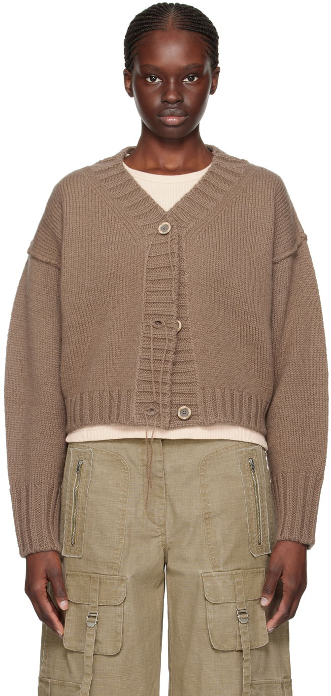 Sweater Acne Studios Loose Thread Cardigan Brun | A60511-, 0