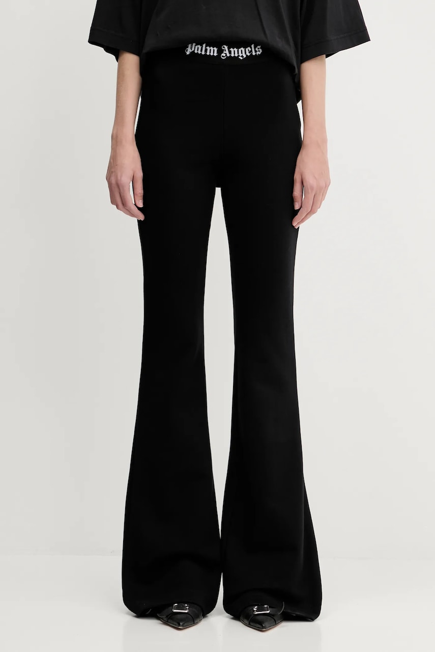 Leggings Palm Angels Palm Angels Classic Logo Tape Flare Pants Sort | PWCH017C99FLE0011010, 0