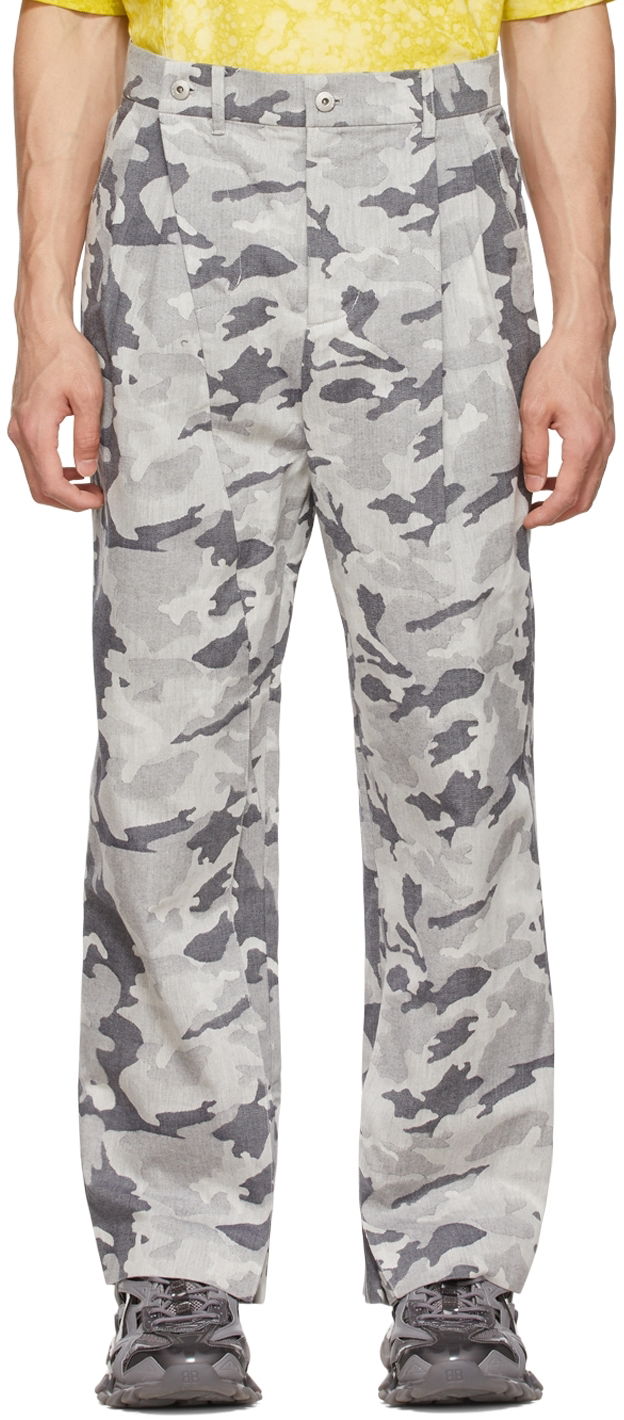 Cargo bukser Feng Chen Wang Feng Chen Wang Cotton Camouflage Trousers Grå | FMS13TR05
