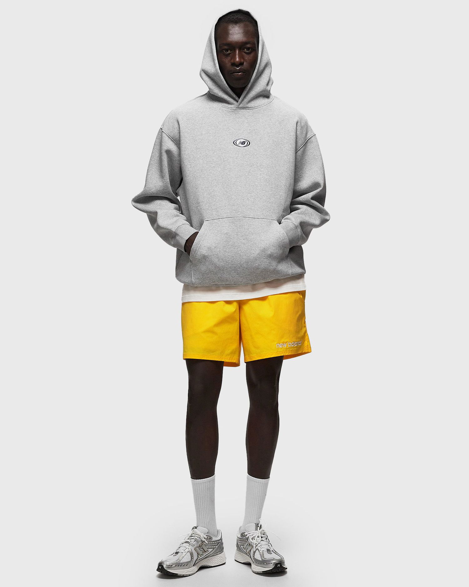 Sweatshirt New Balance Hoops Hoodie Grå | MT41581-AGT, 1