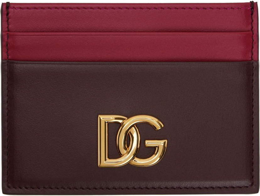 Tegnebog Dolce & Gabbana Dolce&Gabbana Calfskin DG Logo Card Holder Brun | BI0330 A9M75