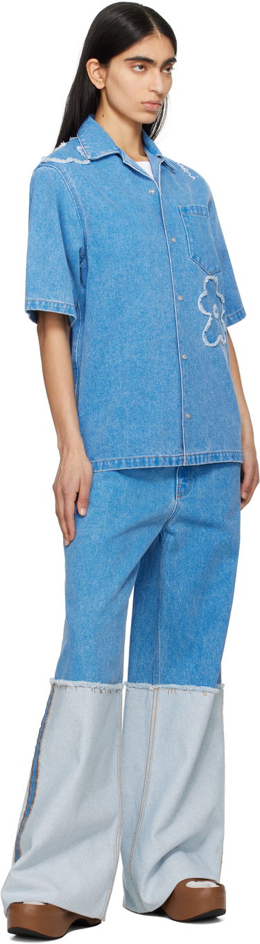 Skjorte Marni Marni Patched Denim Shirt Blå | CAJD0614QS USCX34, 3