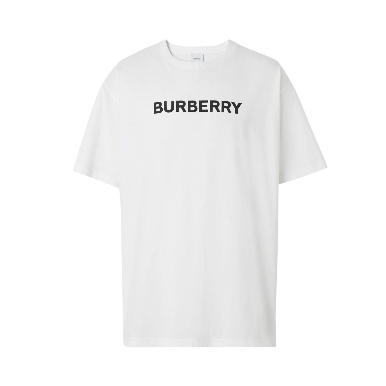 T-shirt Burberry Logo Print Oversized T-Shirt Hvid | 8055309, 1