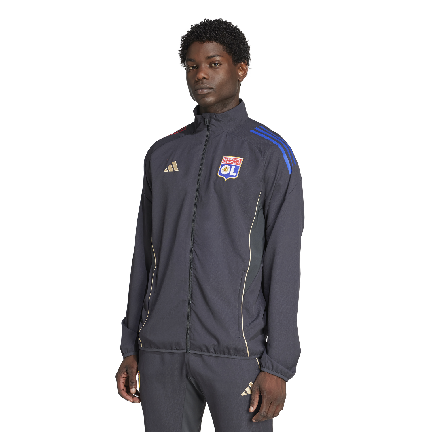 Jakke adidas Originals Olympique Lyonnais Pre-Match Jacket 2025/26 Sort | jl9479, 1